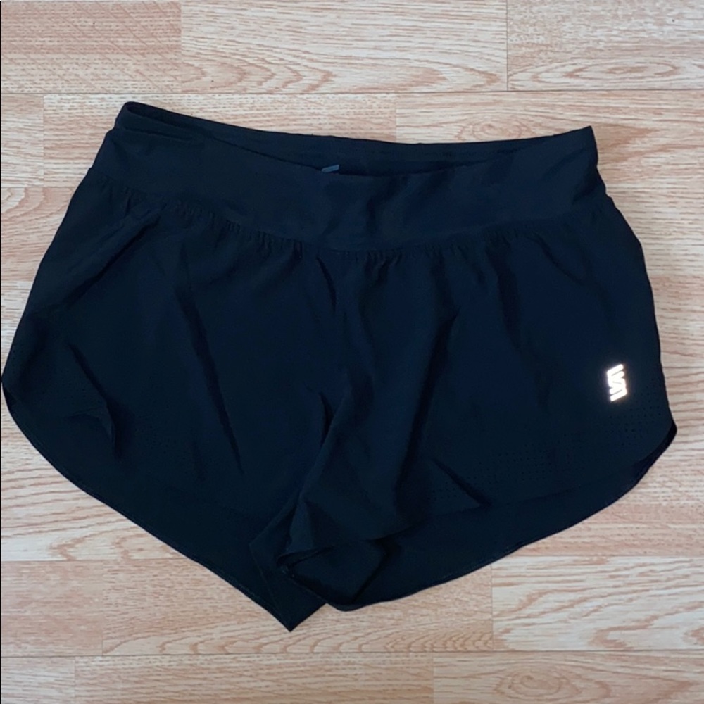 Black running shorts